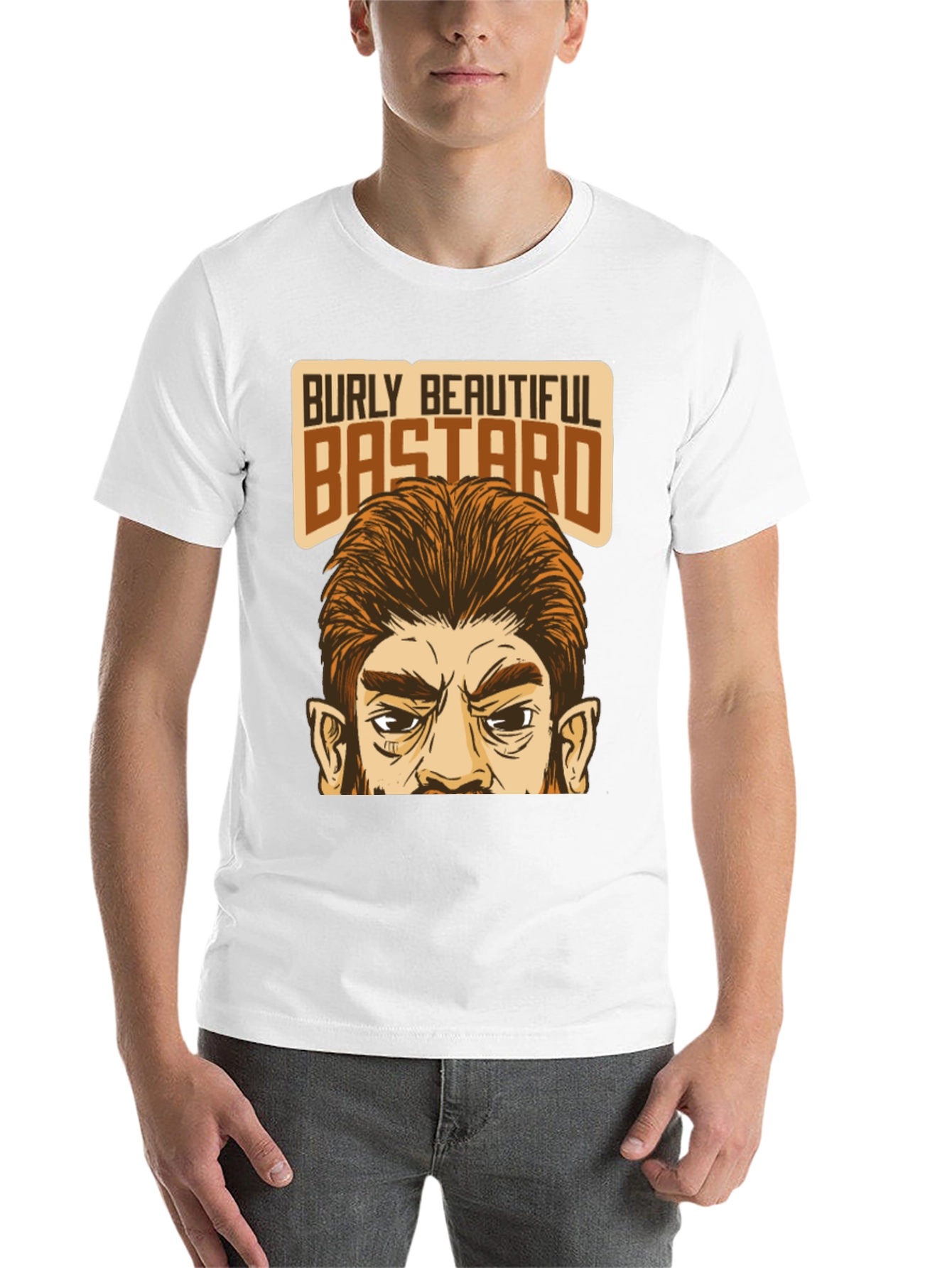 Black Burly Beautiful Bastard Graphic T-Shirt view 14