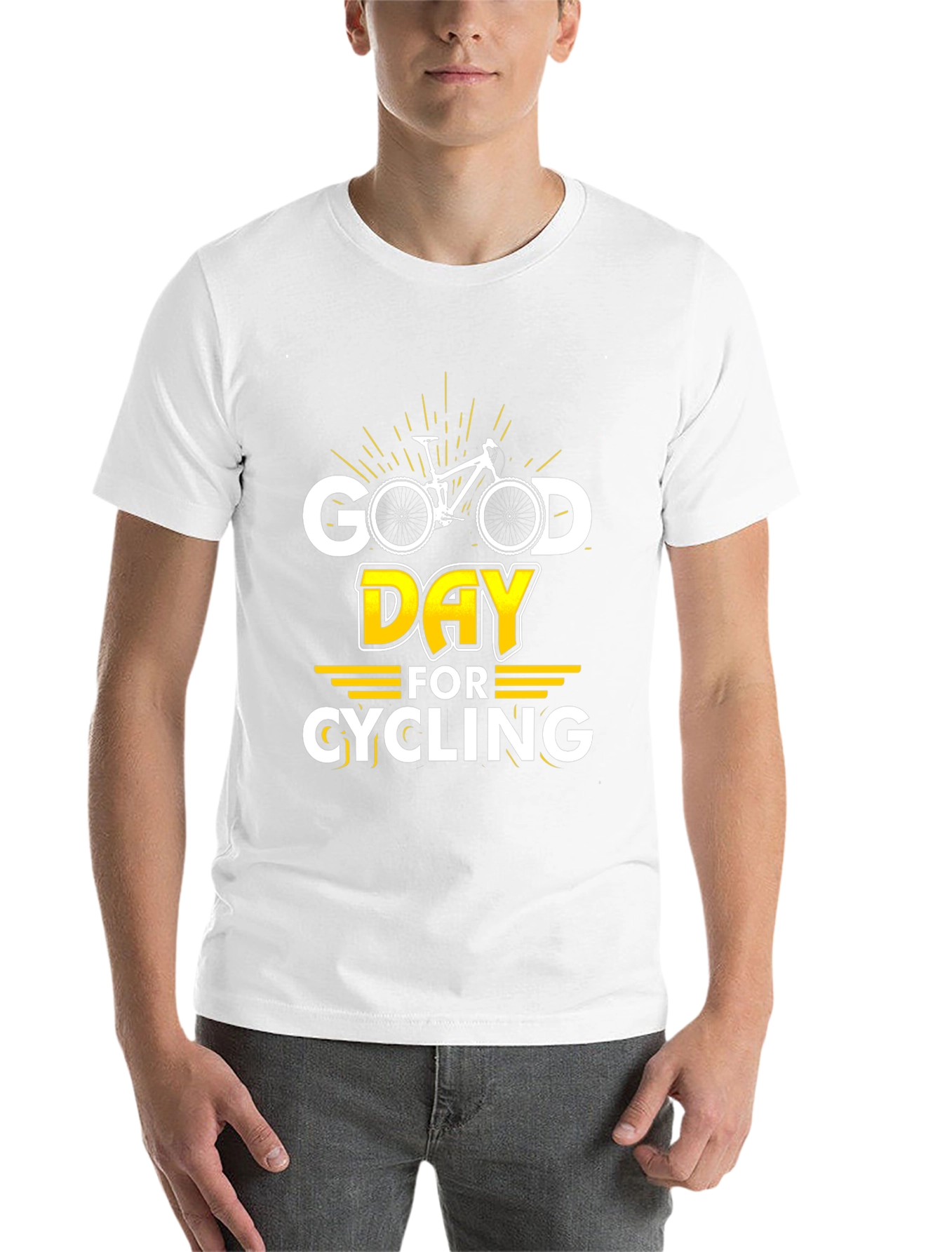 Black Good Day for Cycling Graphic T-Shirt view 14