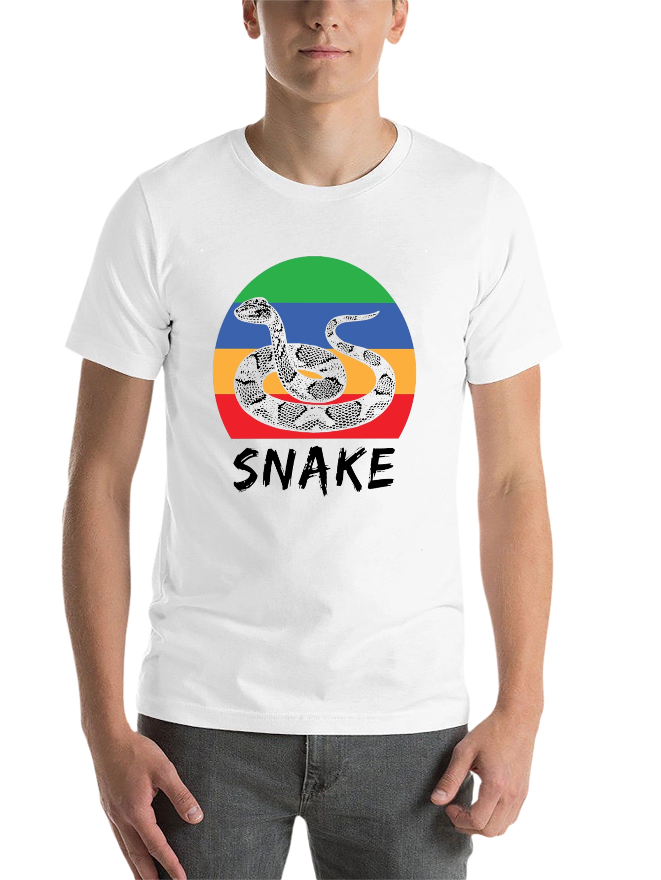 Black Snake Graphic Tee - Retro Style view 14