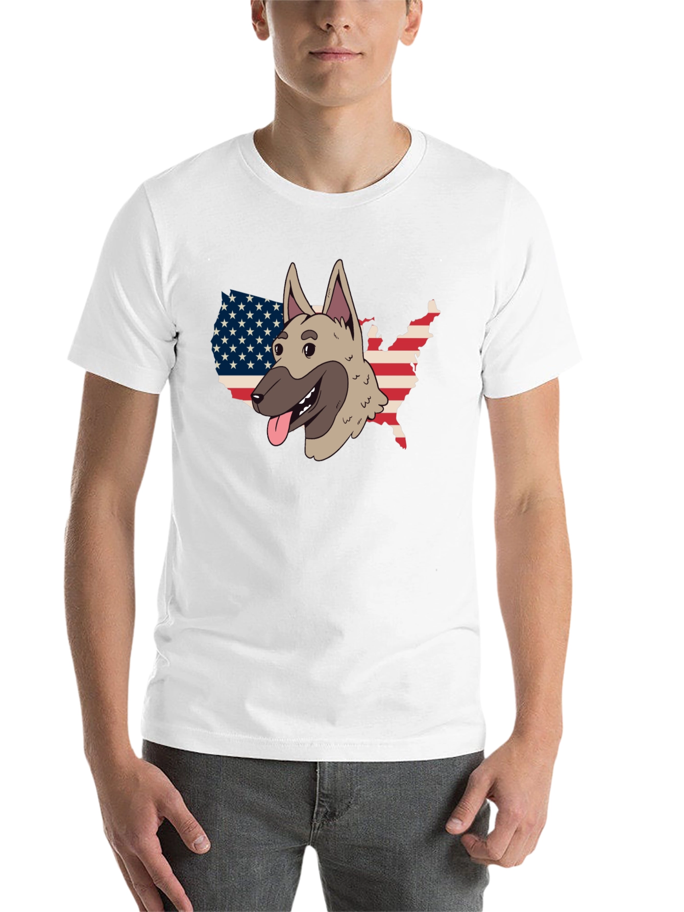 Black Dog USA Flag Patriotic Graphic Tee view 14