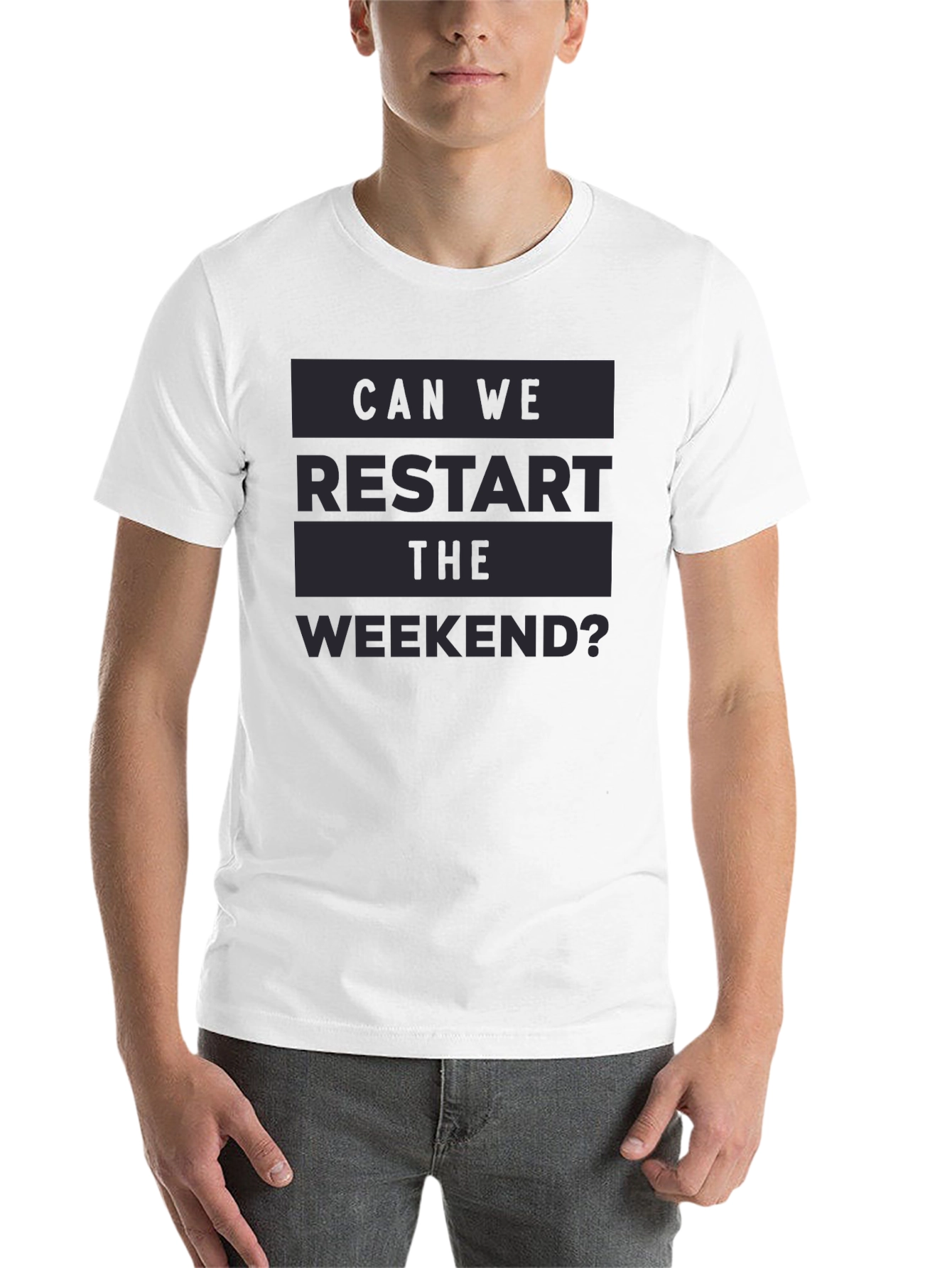 Black Restart the Weekend Graphic Tee view 14