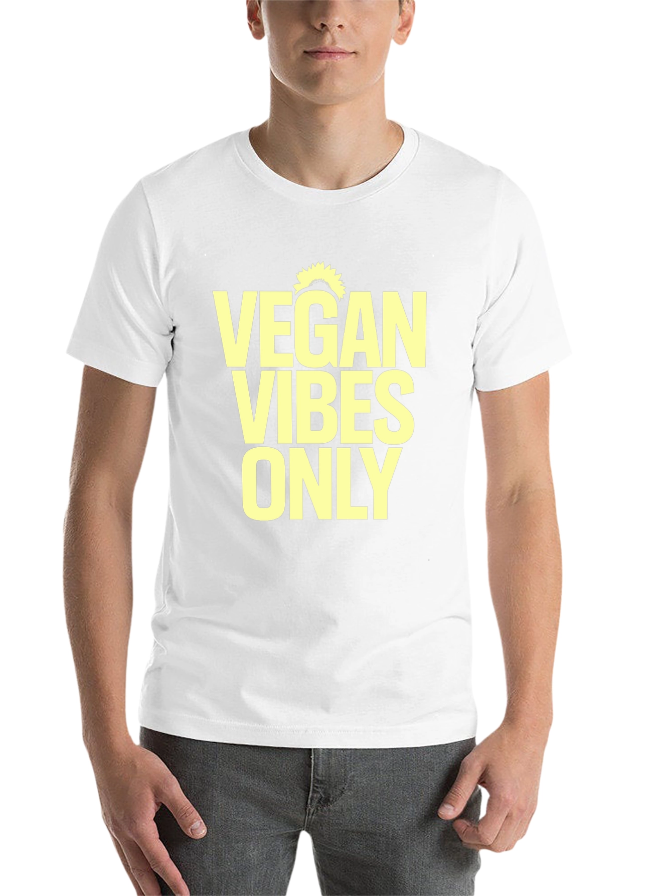 Black Vegan Vibes Only T-Shirt - Unisex Graphic Tee view 14
