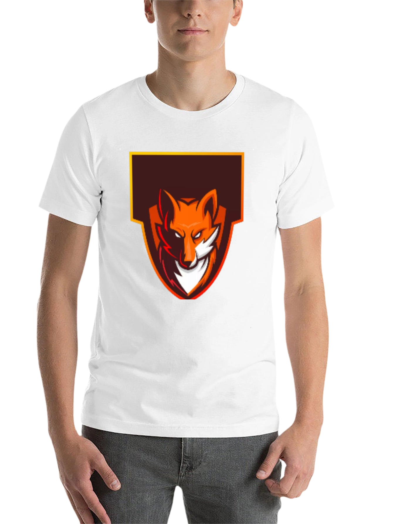 Black Fox Logo Graphic Tee - Black Cotton Blend view 14