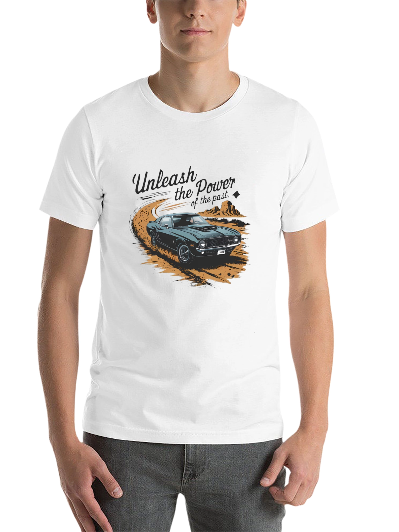 Black Unleash the Power Car Graphic T-Shirt view 14