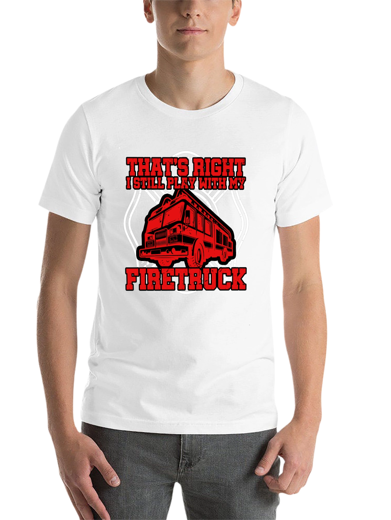 Black Firetruck T-Shirt - Play With My Firetruck view 14