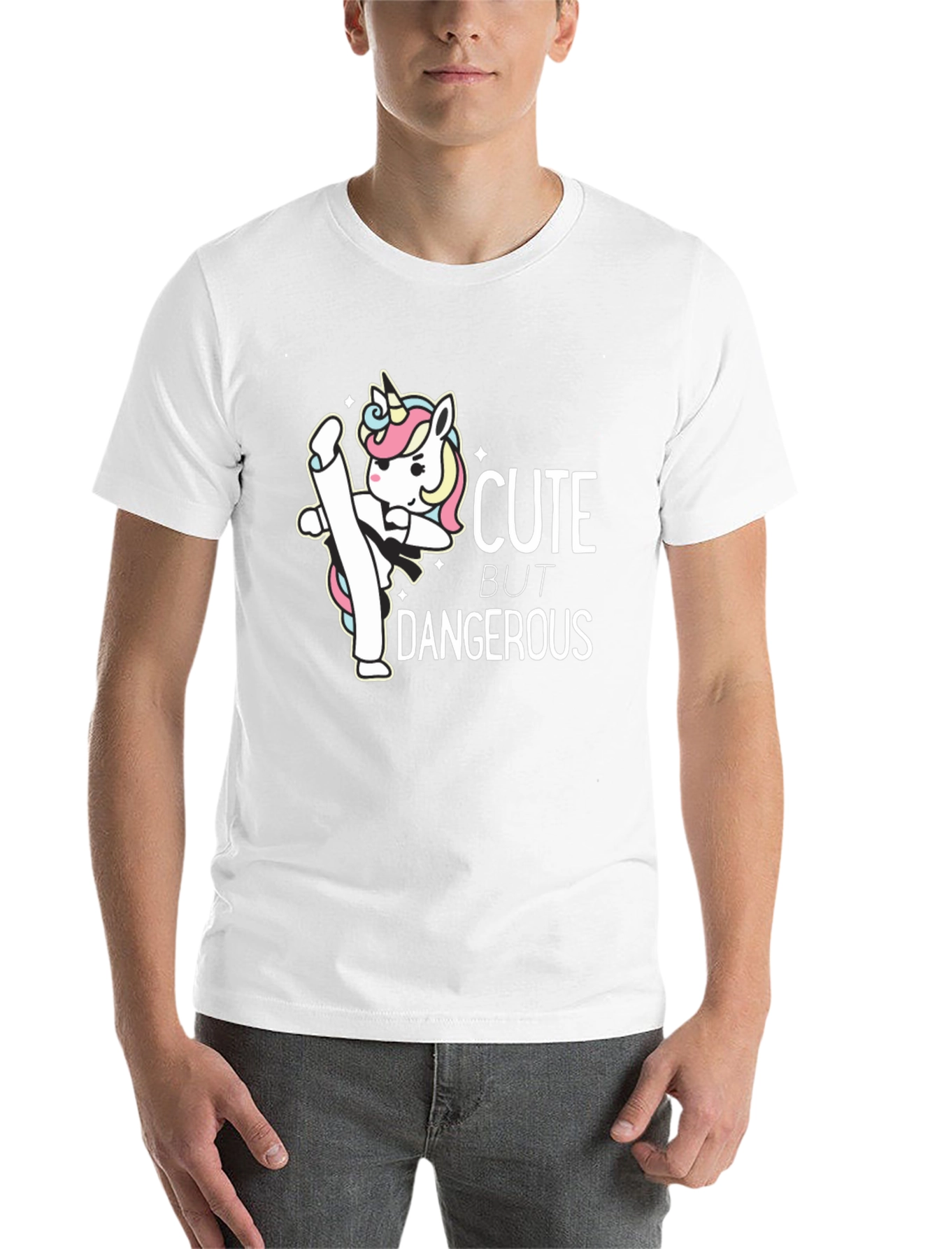 Cute But Dangerous Unicorn Karate T-Shirt - 14