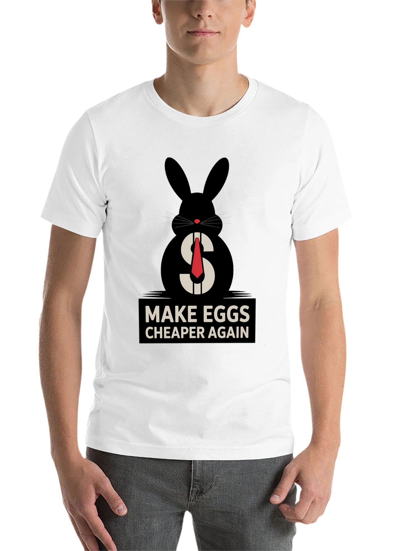 Black Make Eggs Cheaper Again T-Shirt view 14