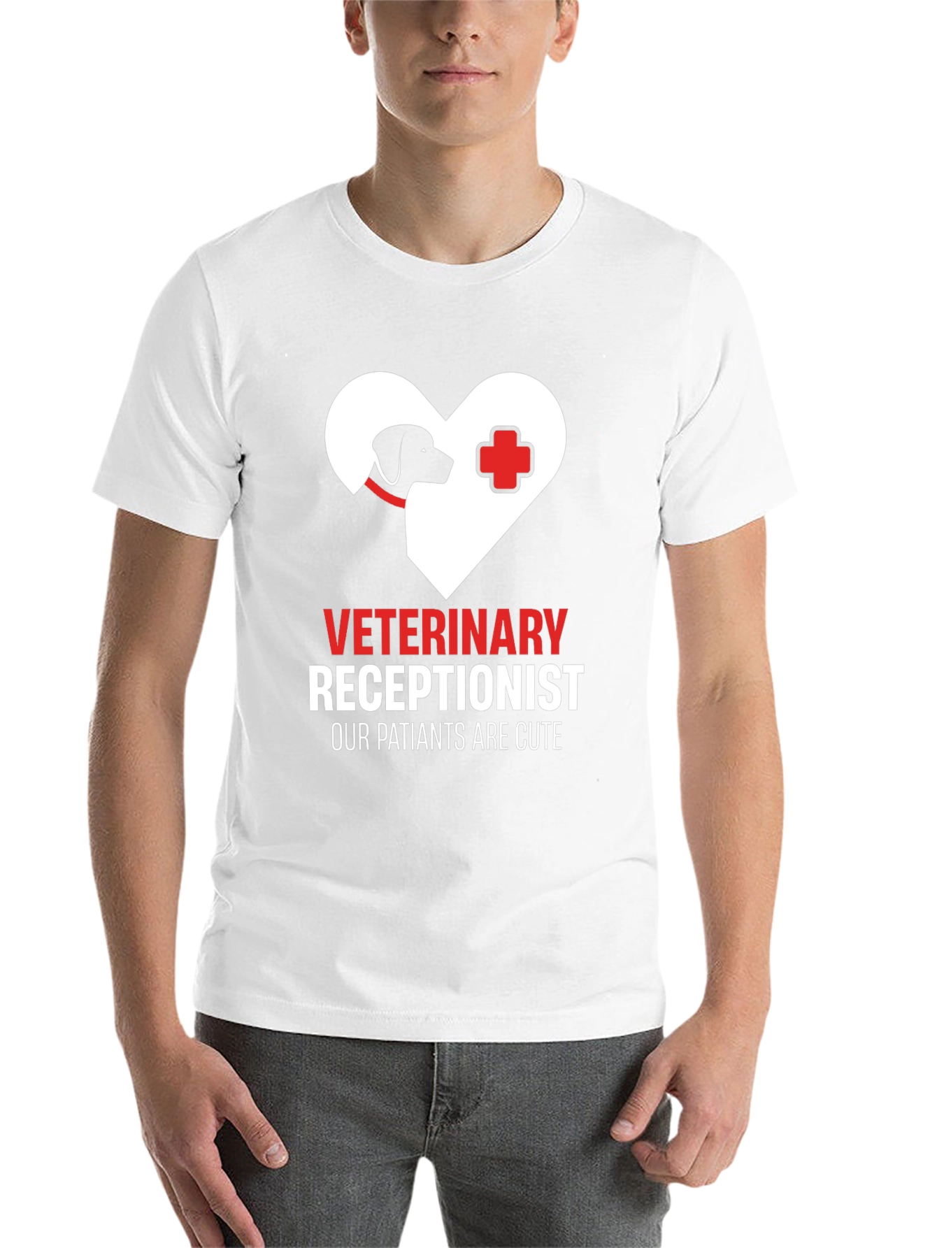 Black Veterinary Receptionist T-Shirt - Cute Patients Tee view 14