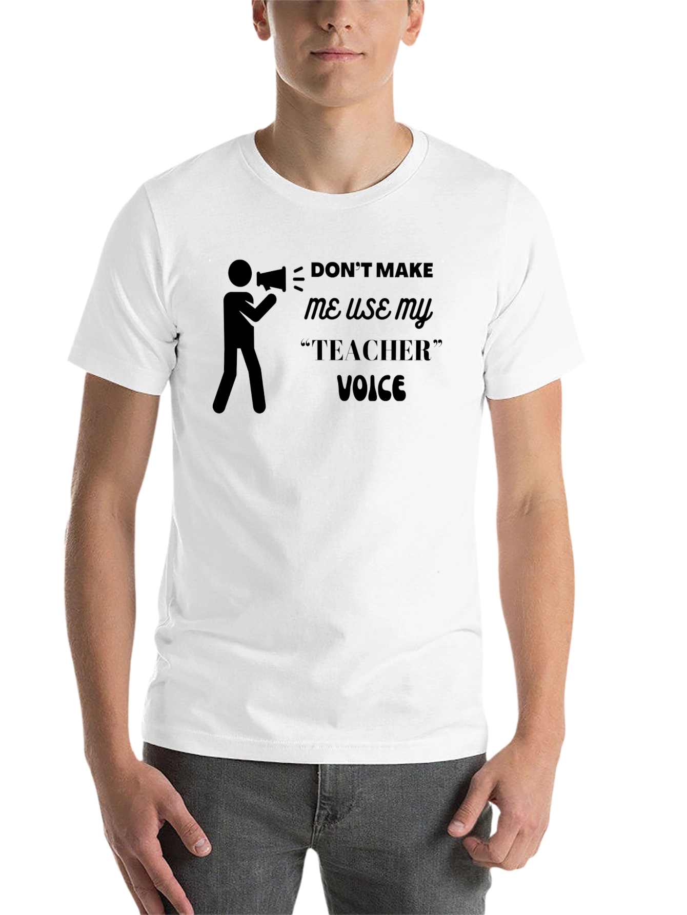 Black Teacher Voice Graphic Tee - Funny Teacher Shirt view 14