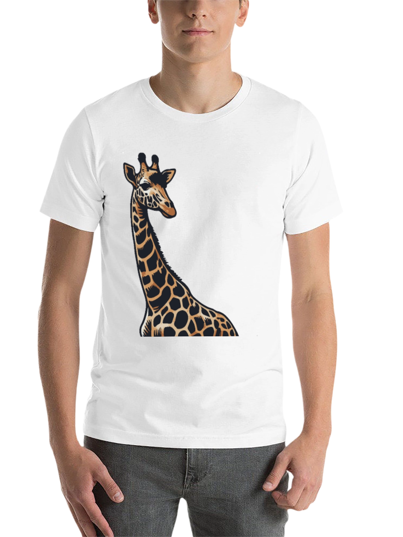 Black Giraffe Graphic Black T-Shirt view 14