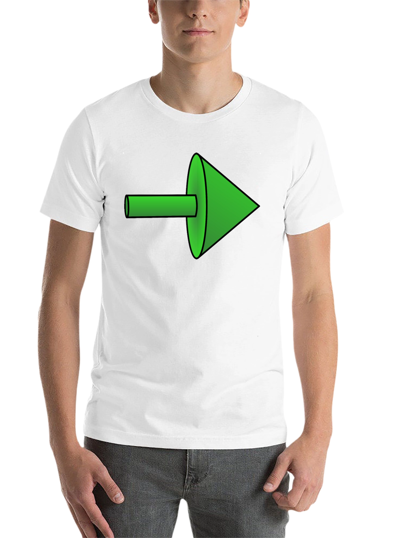 Black Green Arrow Graphic Black Tee view 14