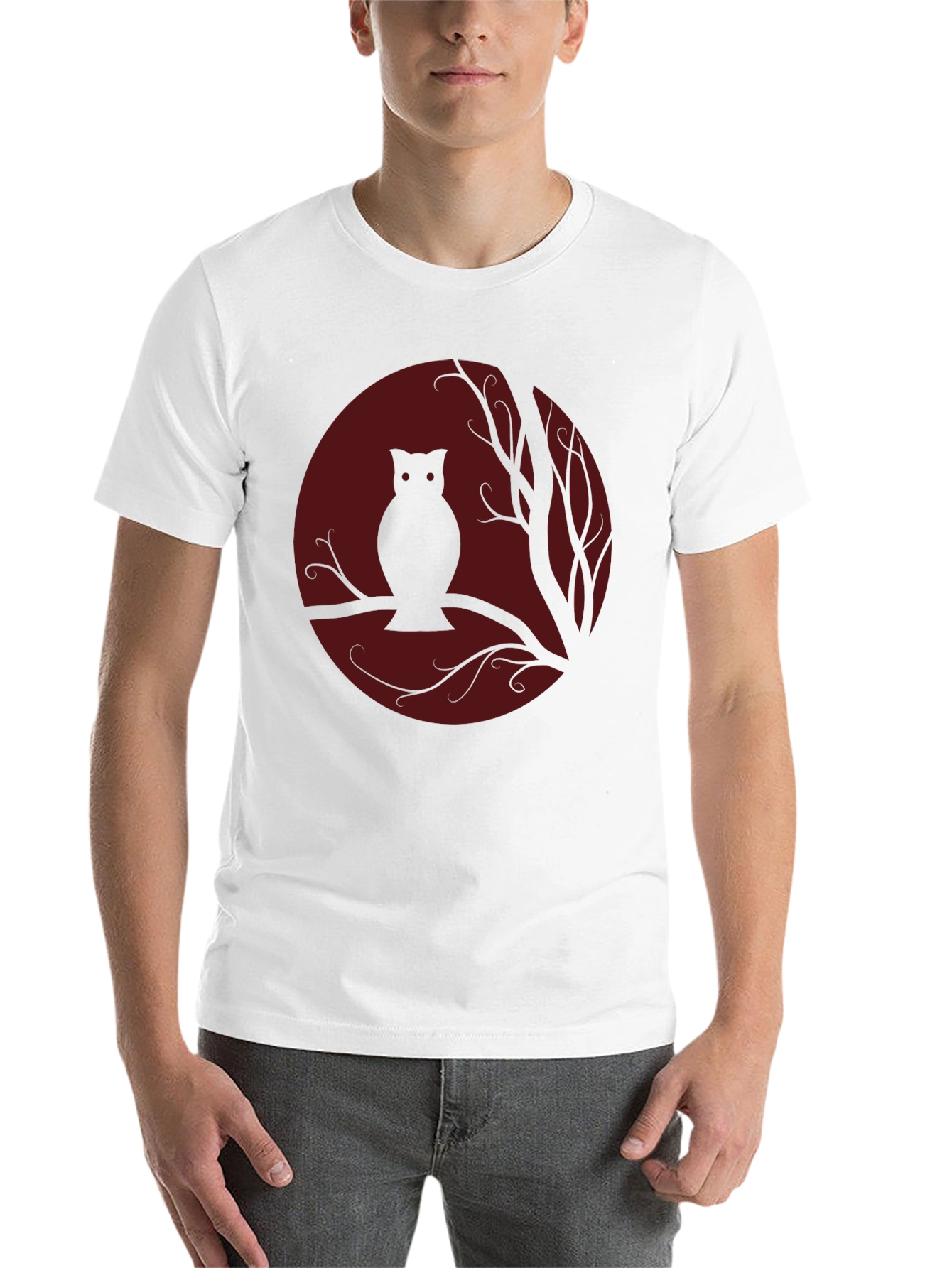 Black Owl Moon Silhouette T-Shirt view 14