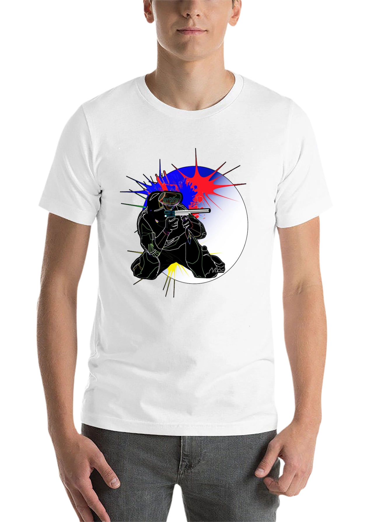 Black Paintball Player Graphic Tee - Action Ready! view 14