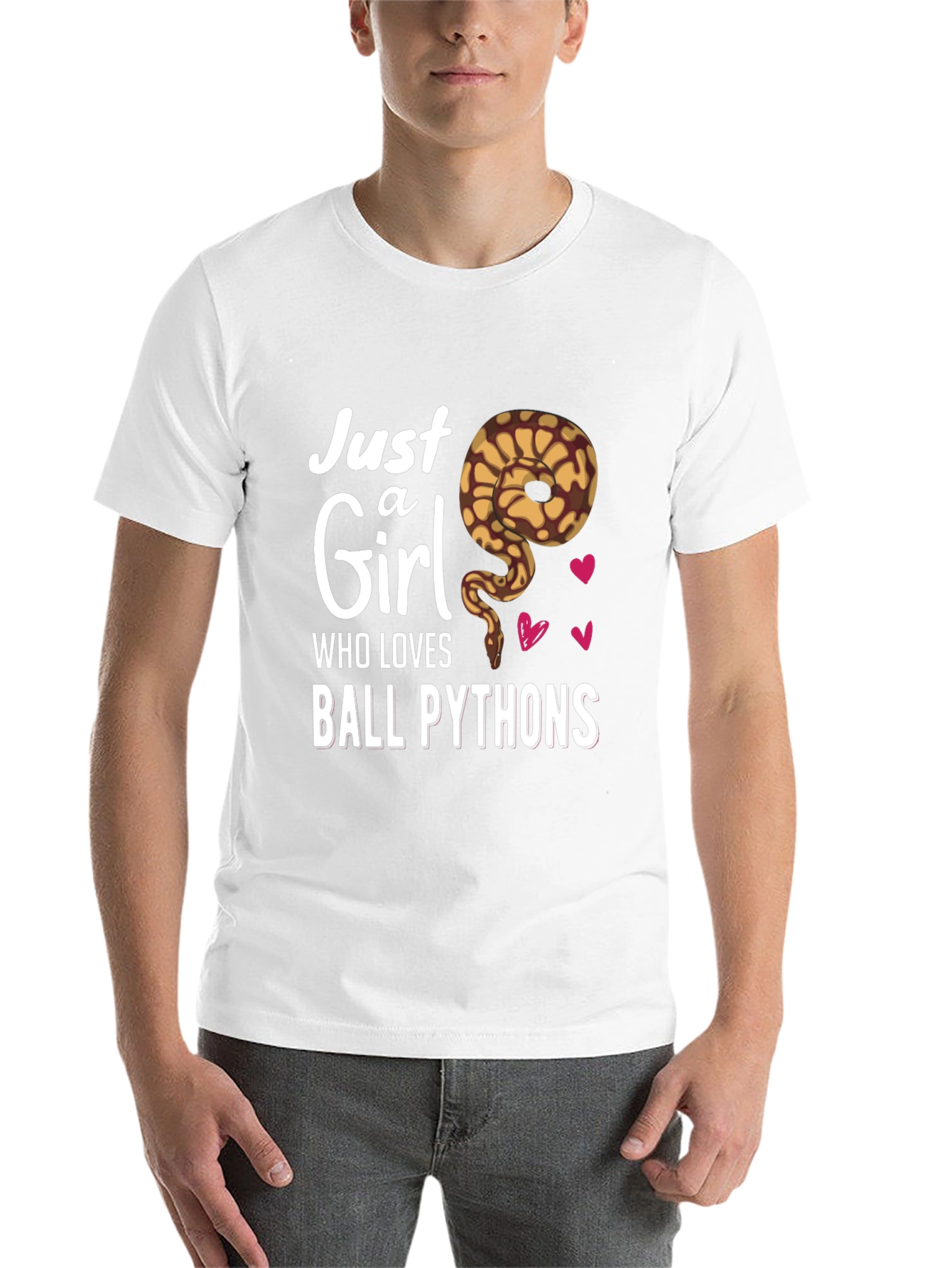 Ball Python Lover T-Shirt - Just a Girl Who Loves Pythons Tee - 14