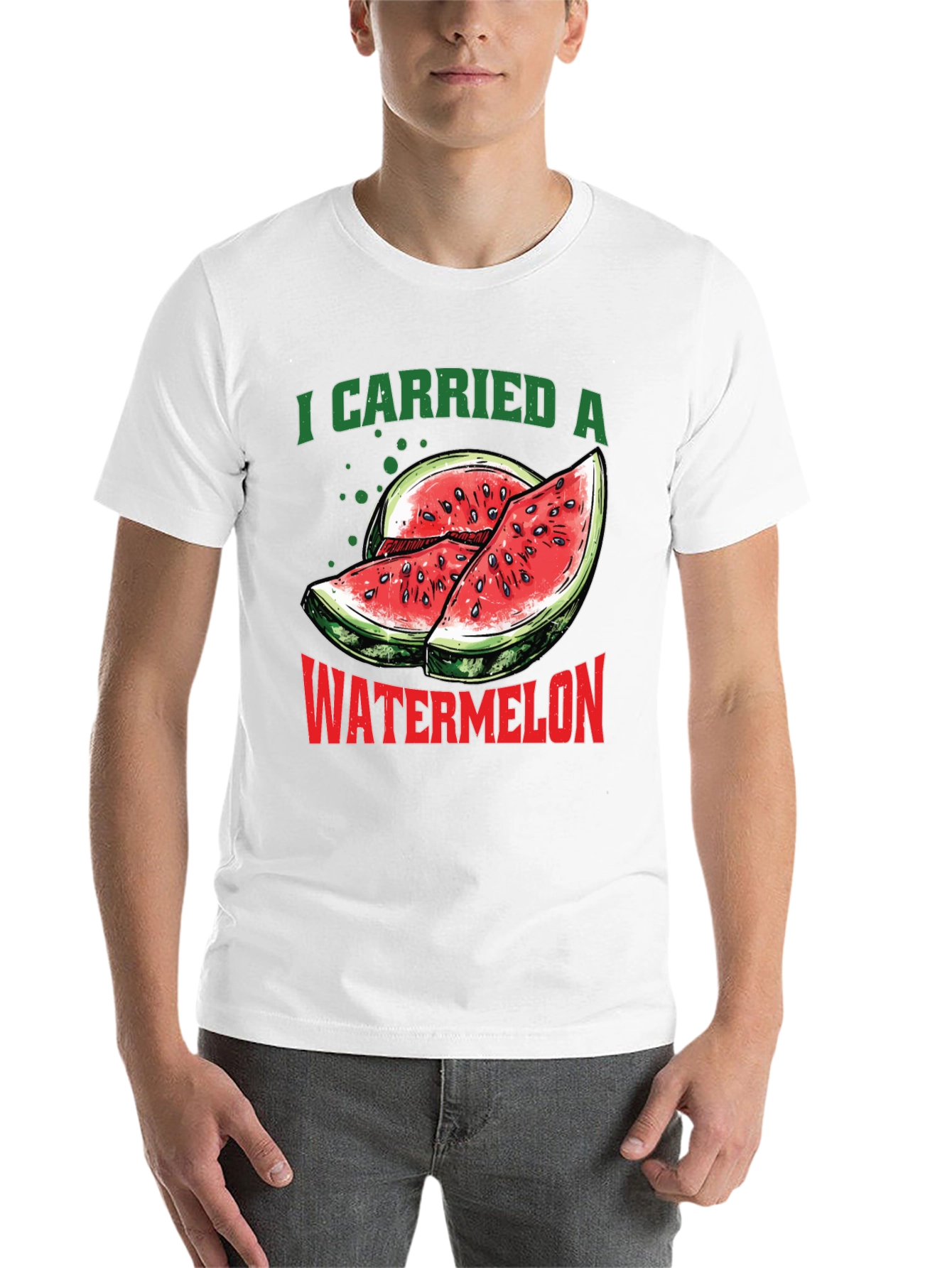 Black I Carried A Watermelon Graphic T-Shirt view 14