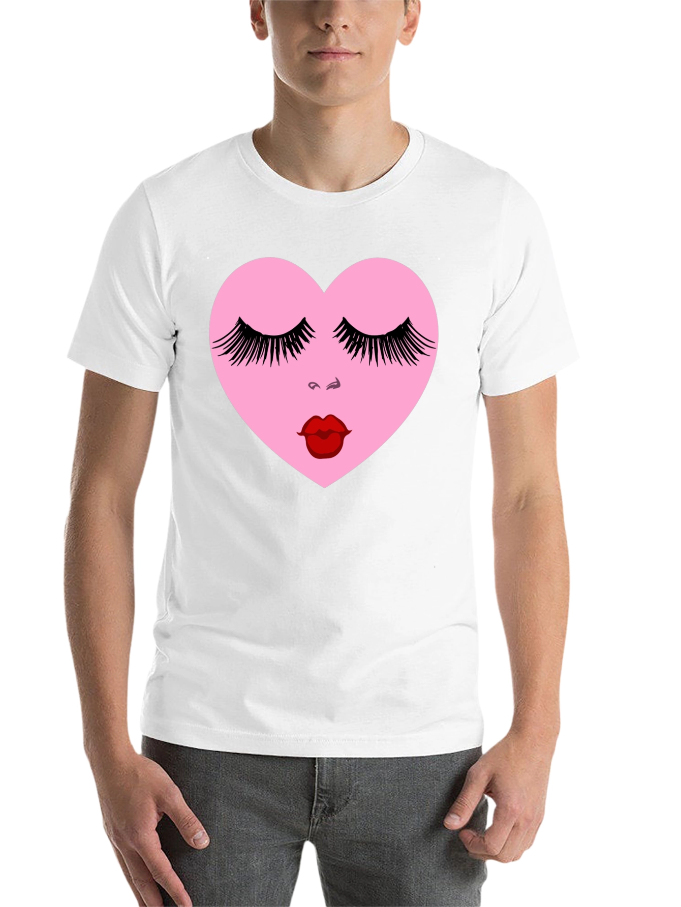 Black Heart Face Graphic Tee view 14