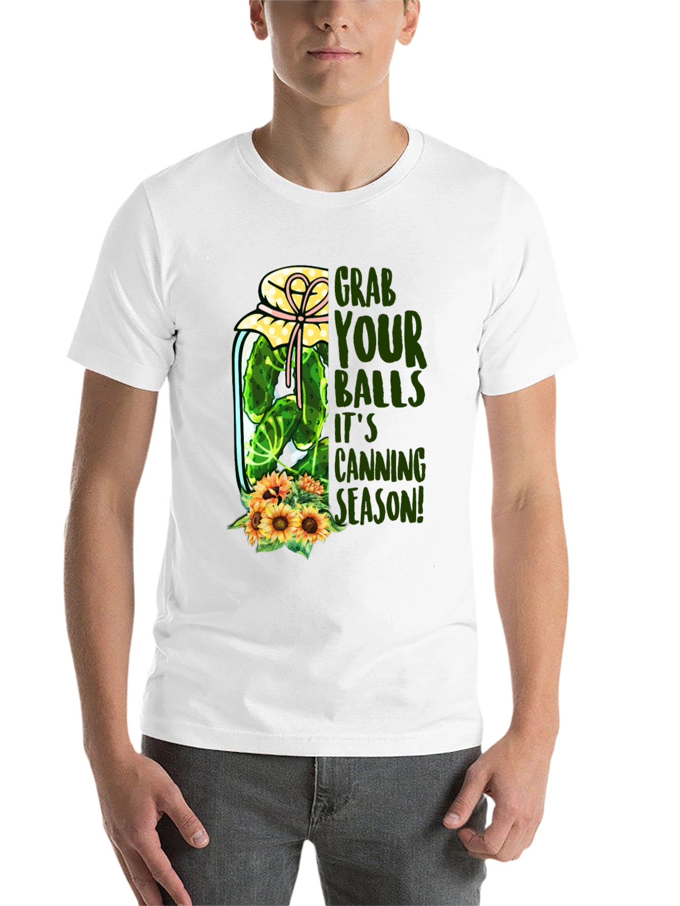 Black Grab Your Balls Canning Season Novelty T-Shirt view 14