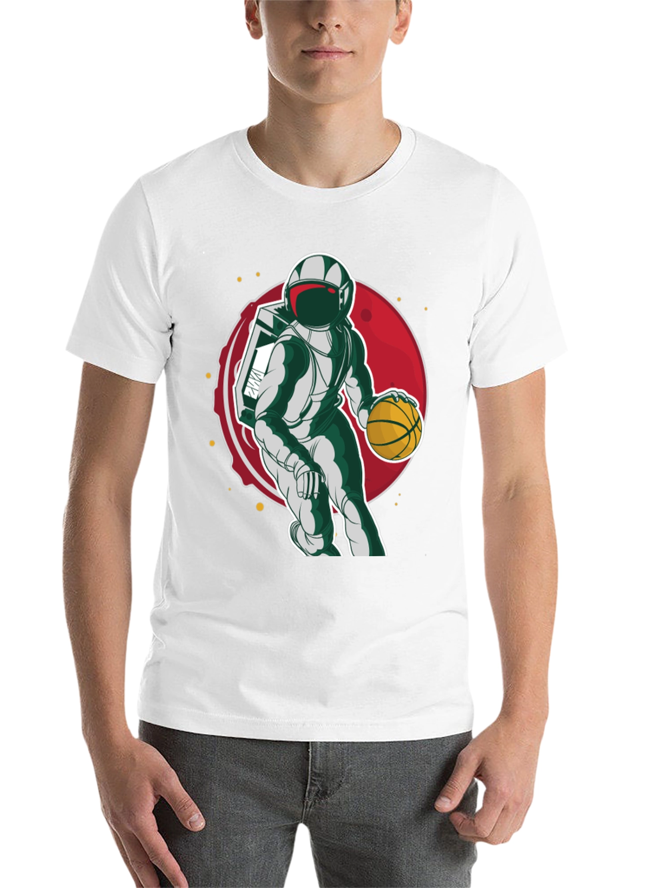 Black Astronaut Basketball T-Shirt view 14