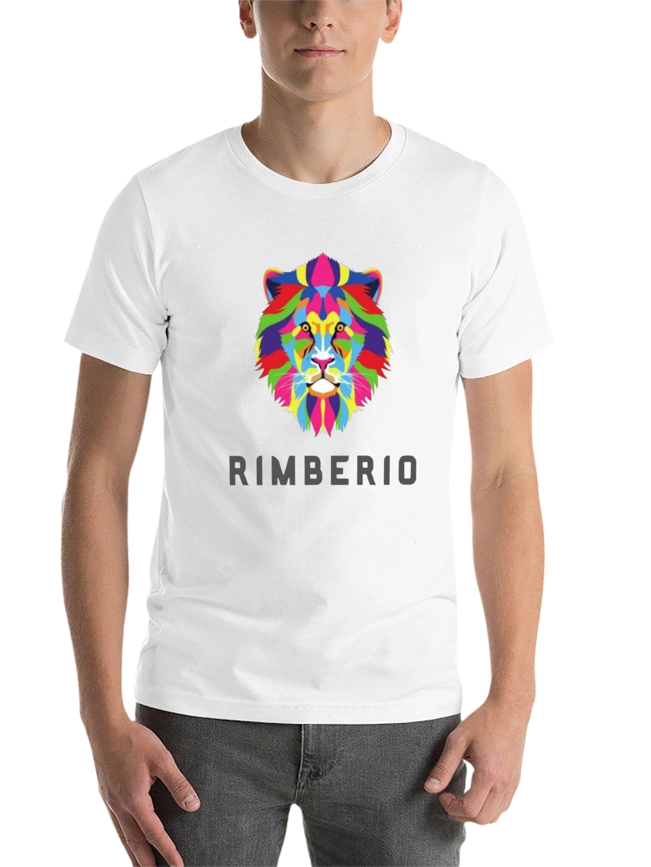 Black Rimberio Lion Graphic T-Shirt - Vivid Colors, Bold Style view 14