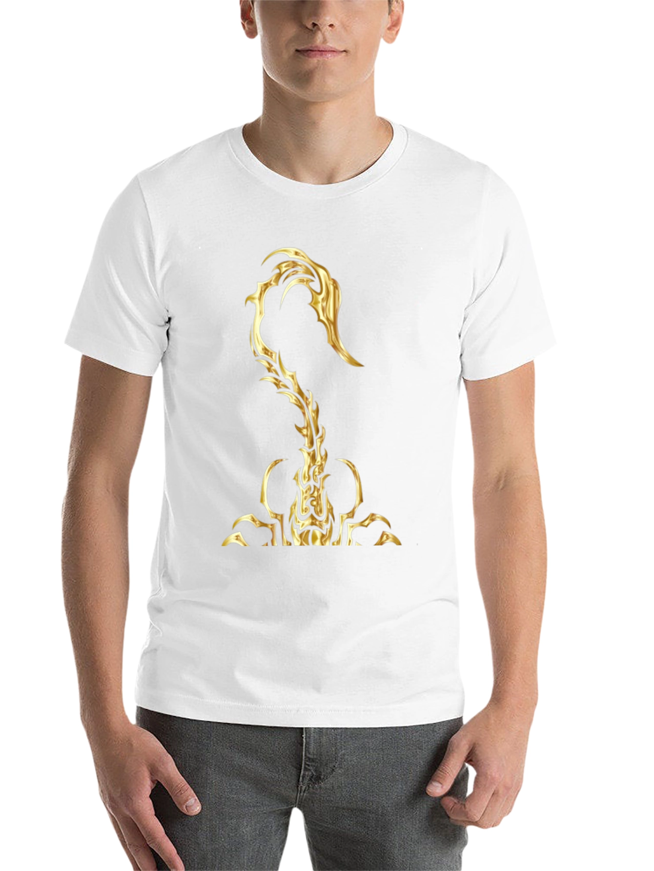 Black Golden Scorpion Graphic T-Shirt view 14