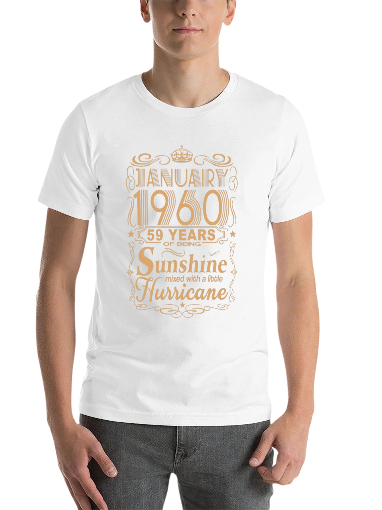 Black January 1960 59 Years Sunshine Hurricane T-Shirt view 14