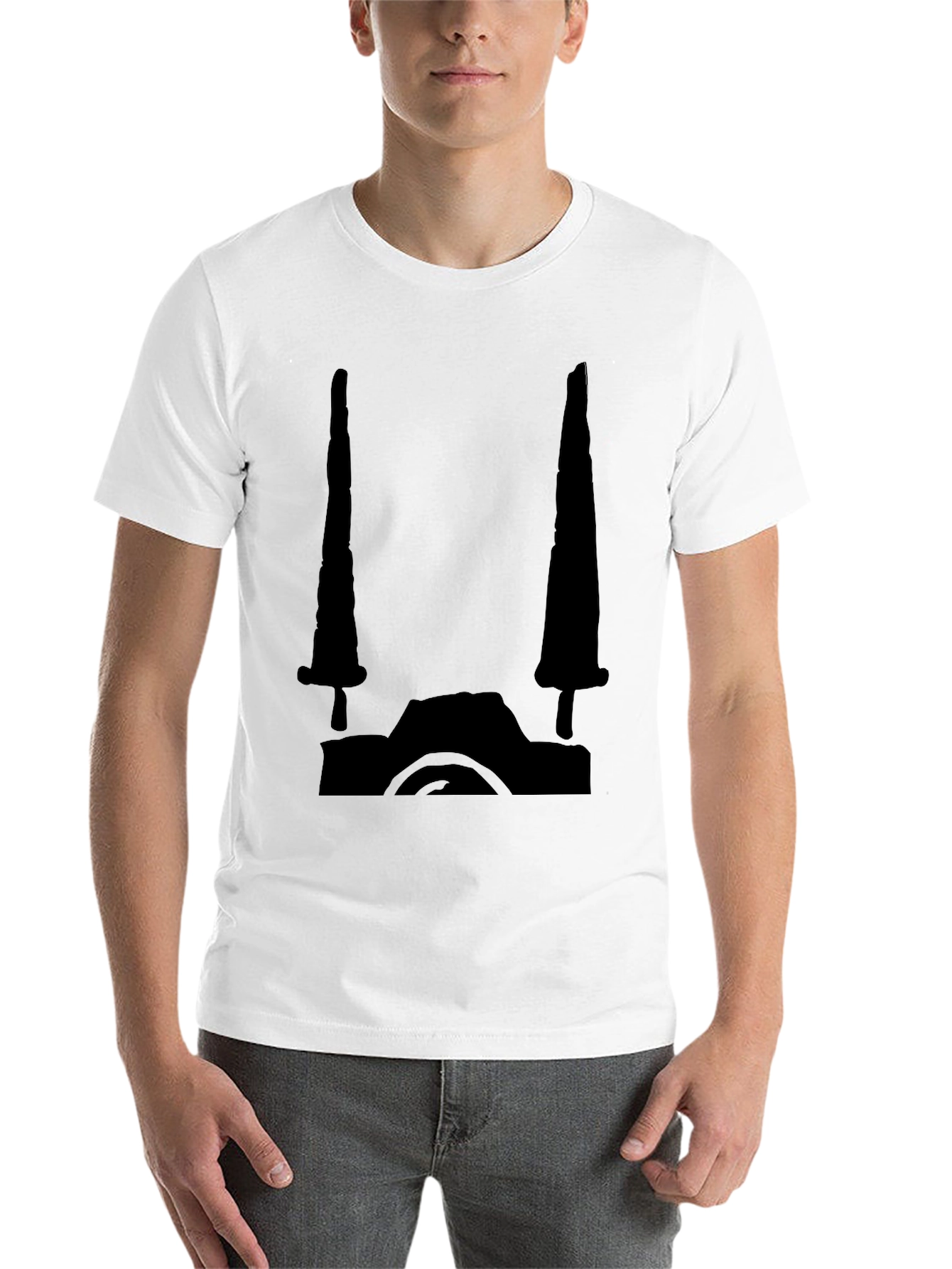 Black Black Graphic Tee - Camera Design view 14