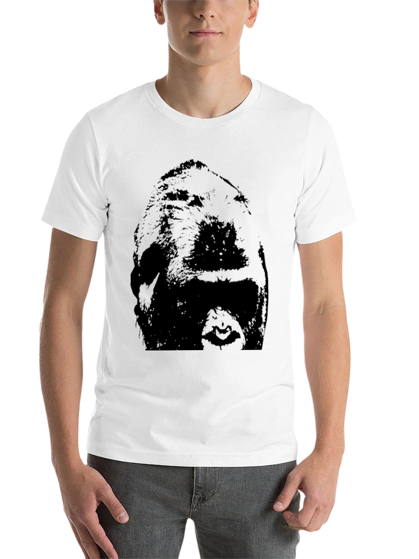 Black Bold Graphic Tee - Black T-Shirt with Dark Print view 14