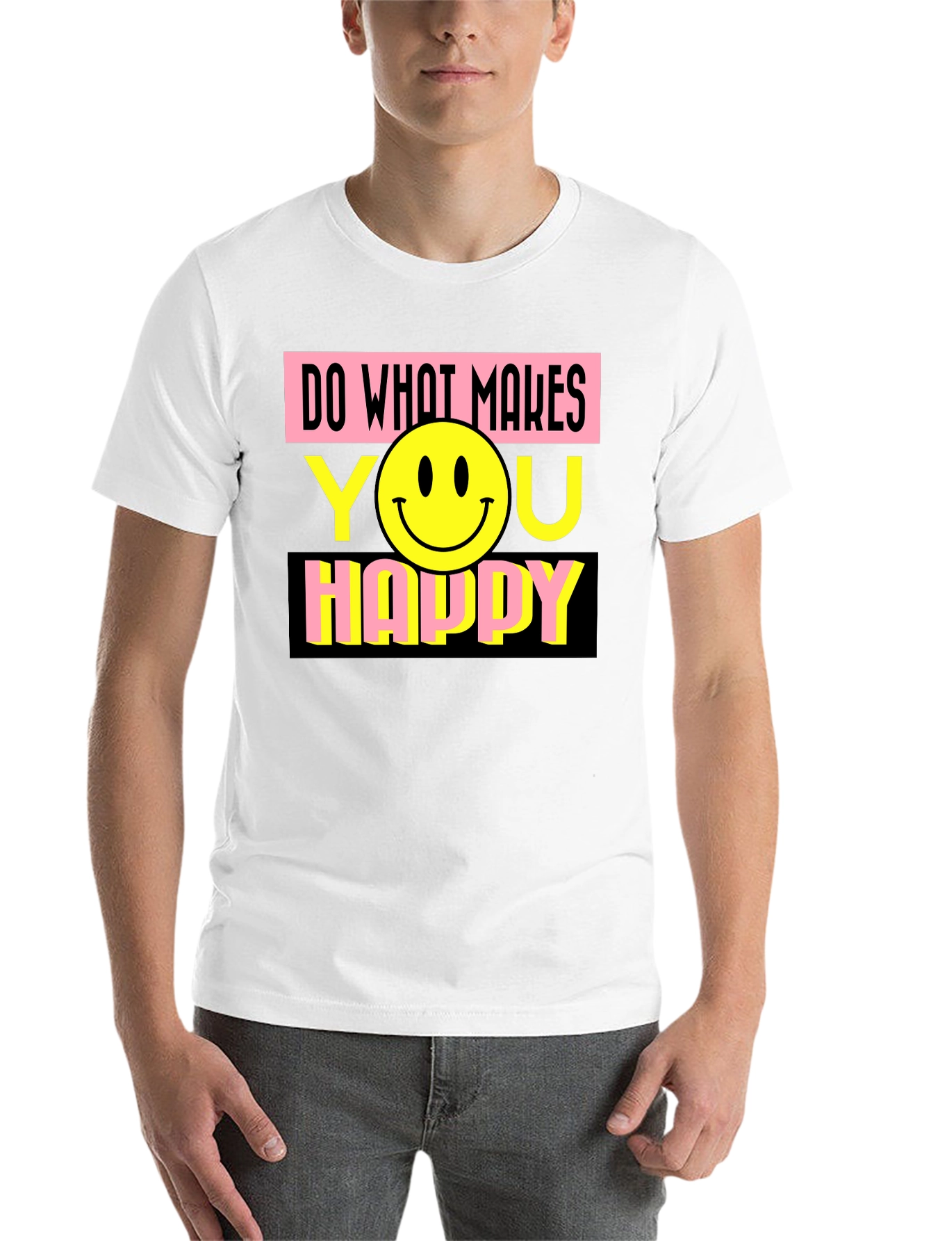 Black Do What Makes You Happy Graphic T-Shirt view 14