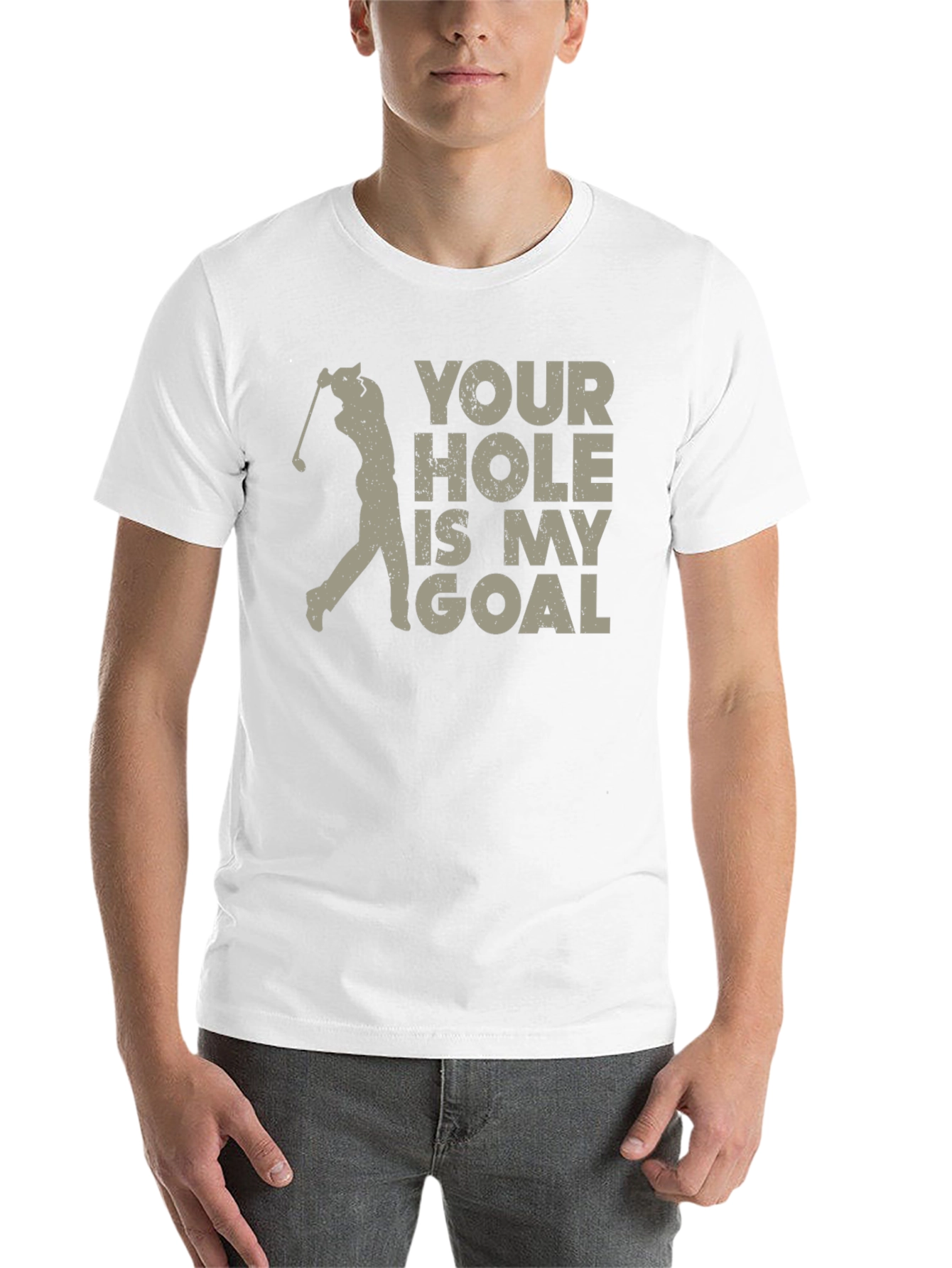 Black Your Hole Is My Goal Golf T-Shirt view 14