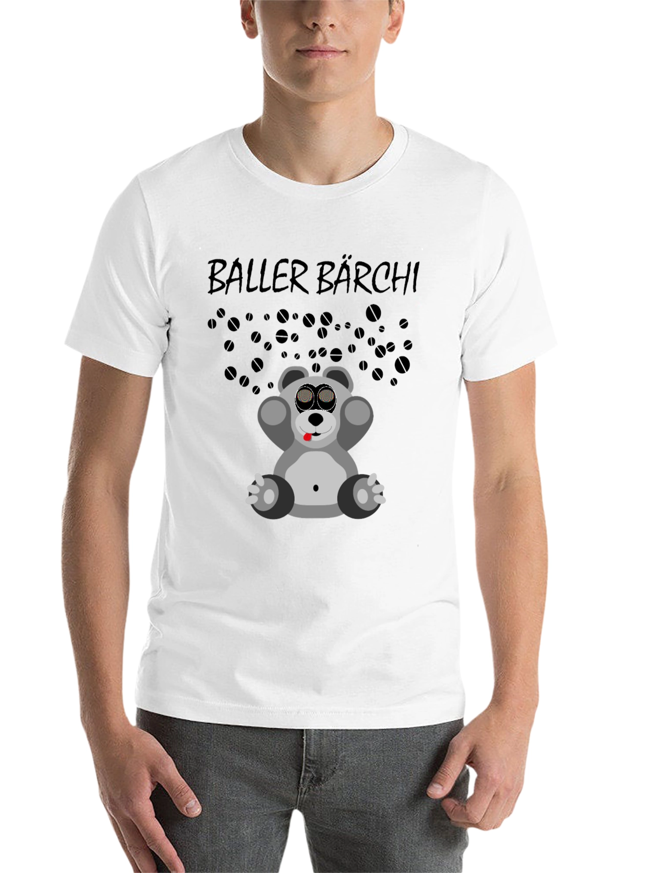 Black Baller Bärchi Graphic Tee - Black Unisex T-Shirt view 14