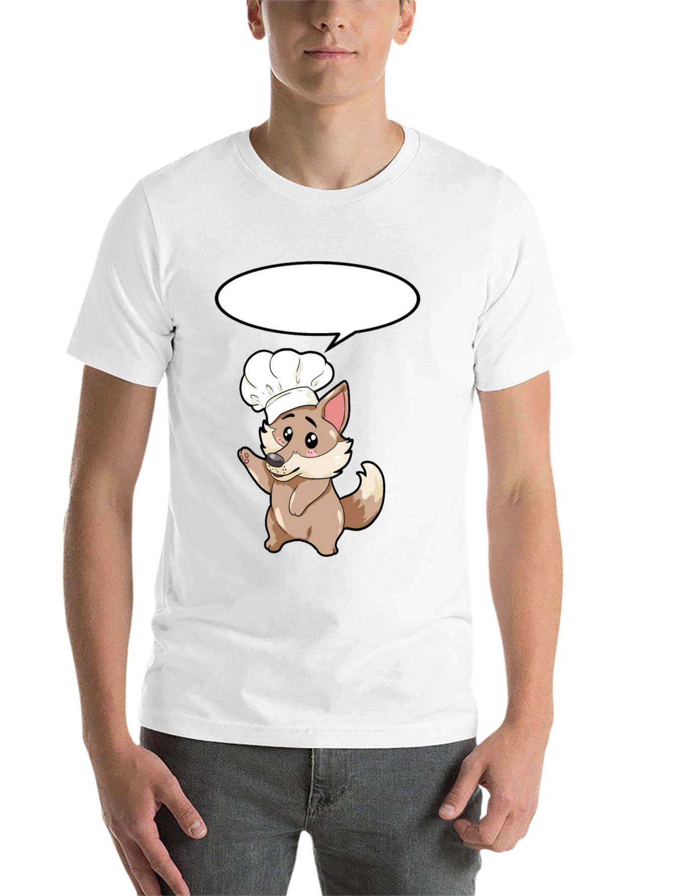 Black Chef Dog T-Shirt - Cute Cartoon Cook view 14
