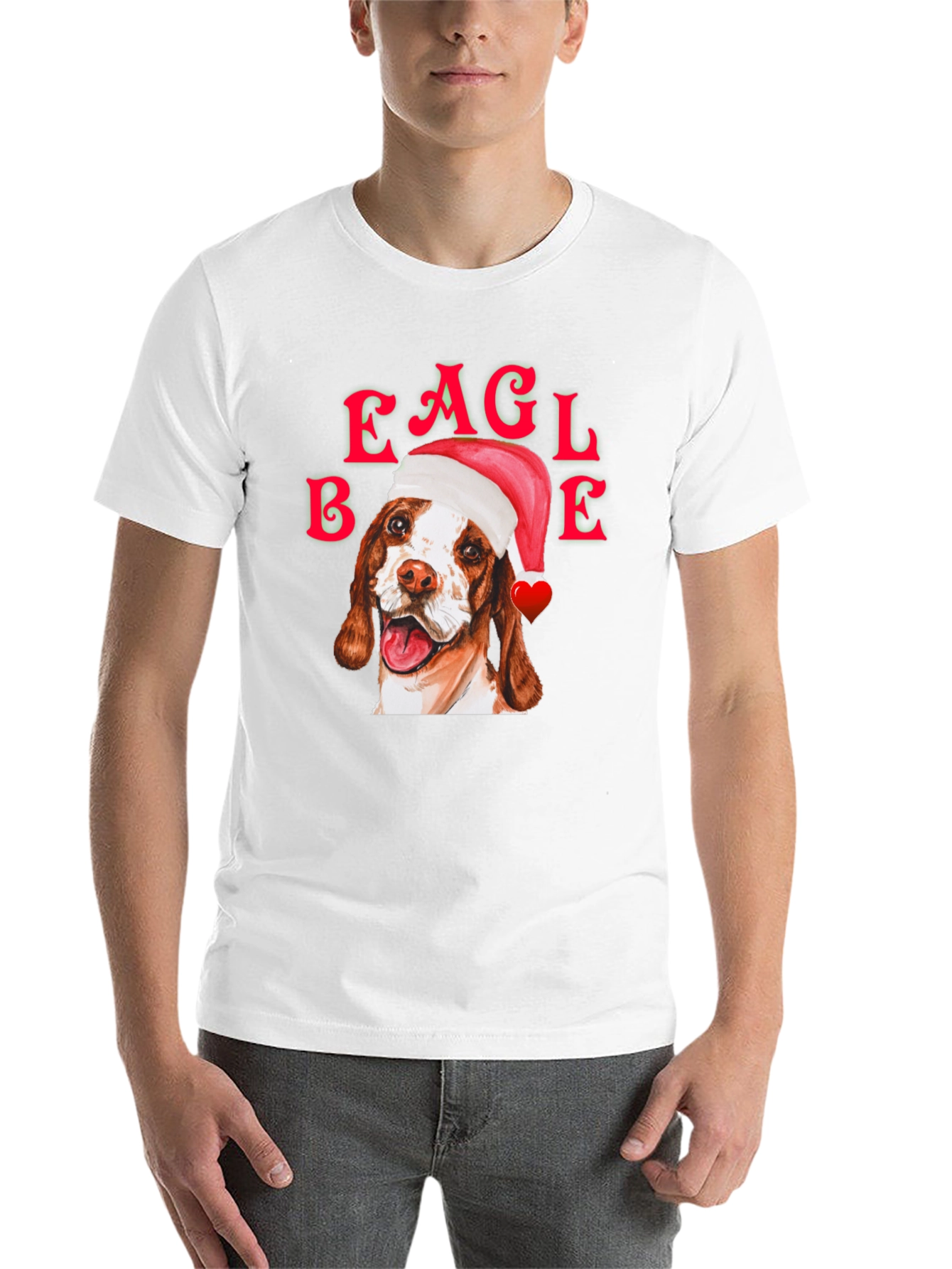 Black Eagle Beagle Christmas Dog T-Shirt view 14