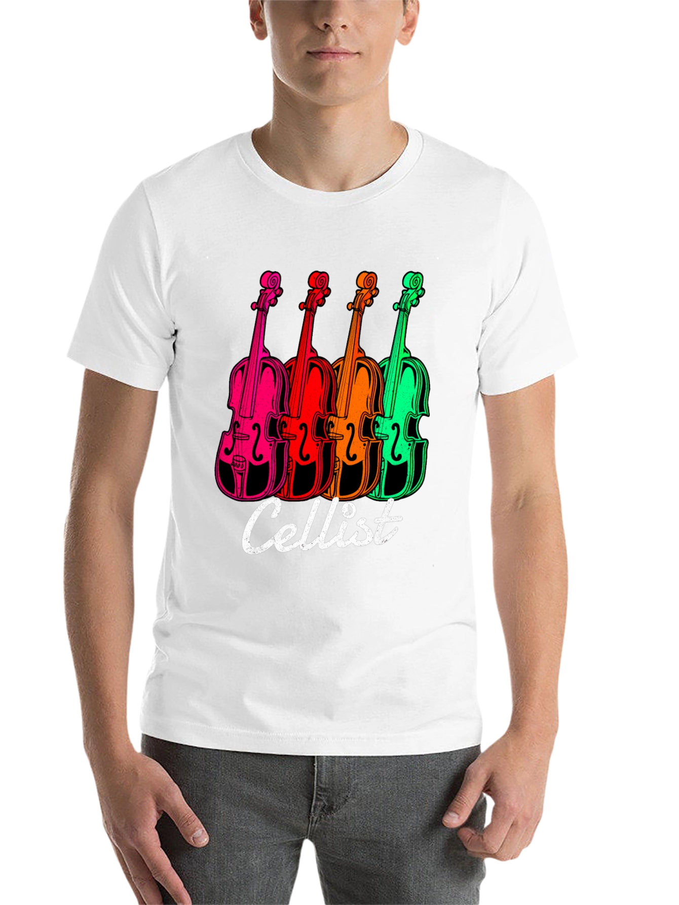 Black Cellist T-Shirt - Vibrant Violin Design view 14