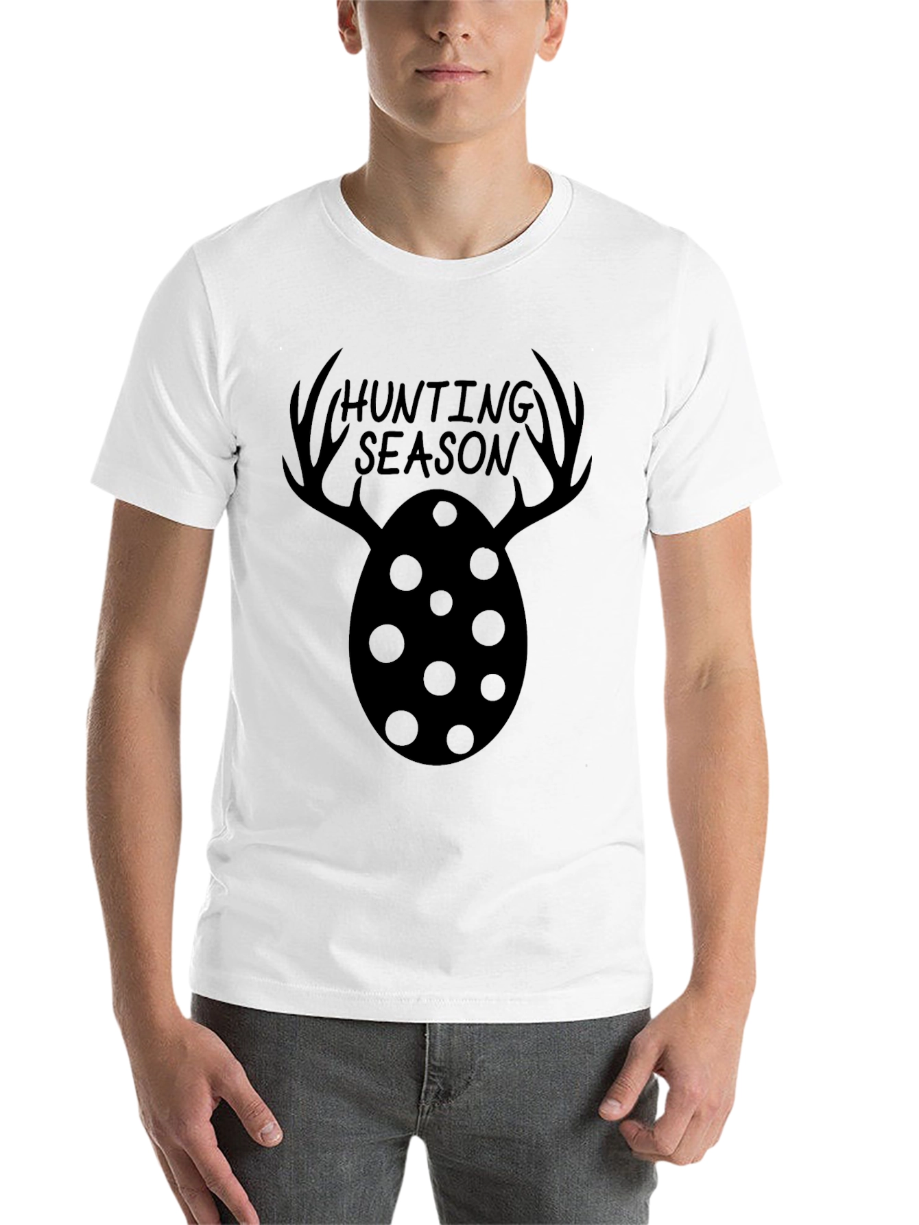 Black Hunting Season Easter Egg Graphic Tee view 14