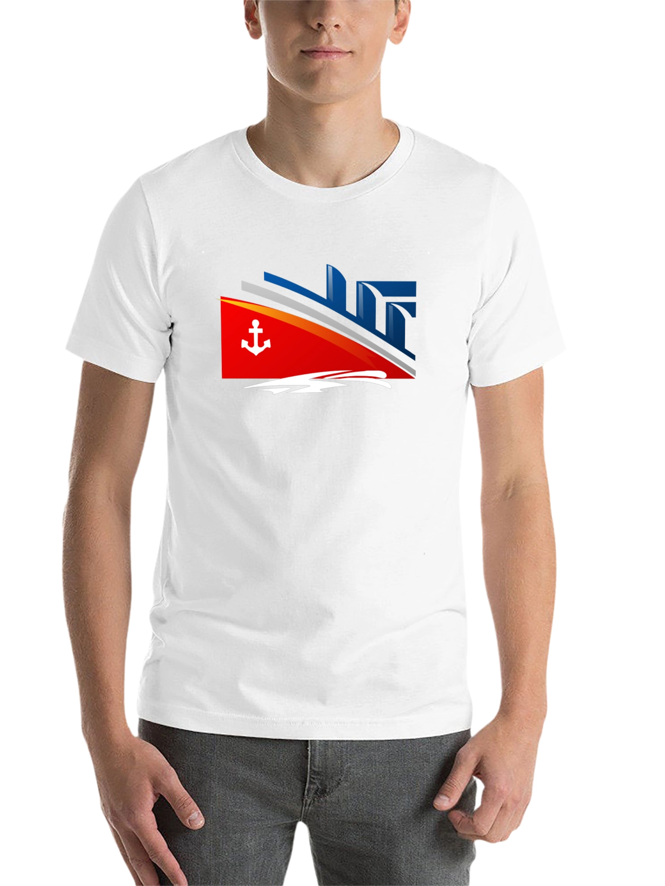Black Nautical Cruise T-Shirt - Anchor Design view 14