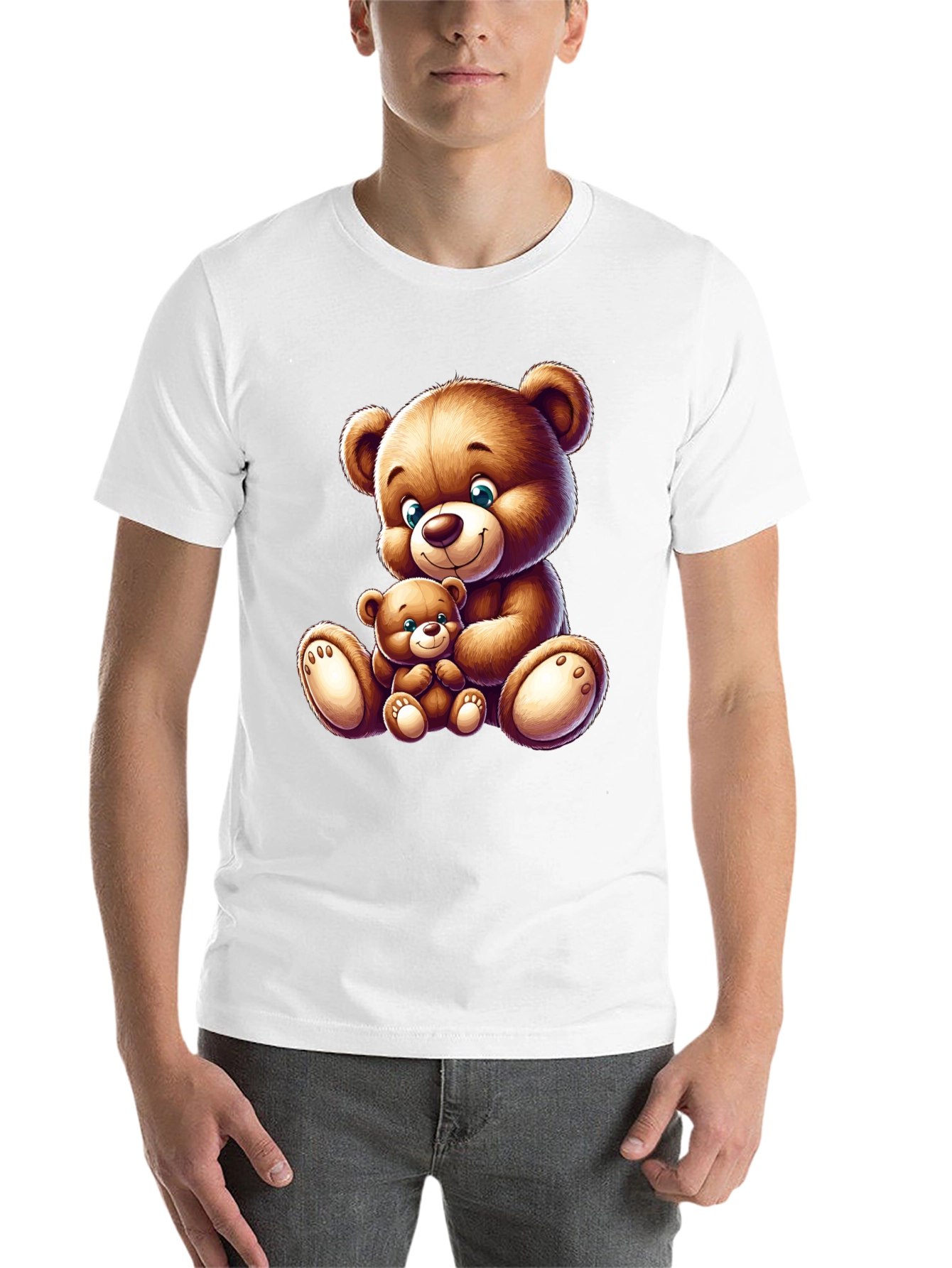 Black Teddy Bear Graphic Tee - Cute Cartoon Design view 14