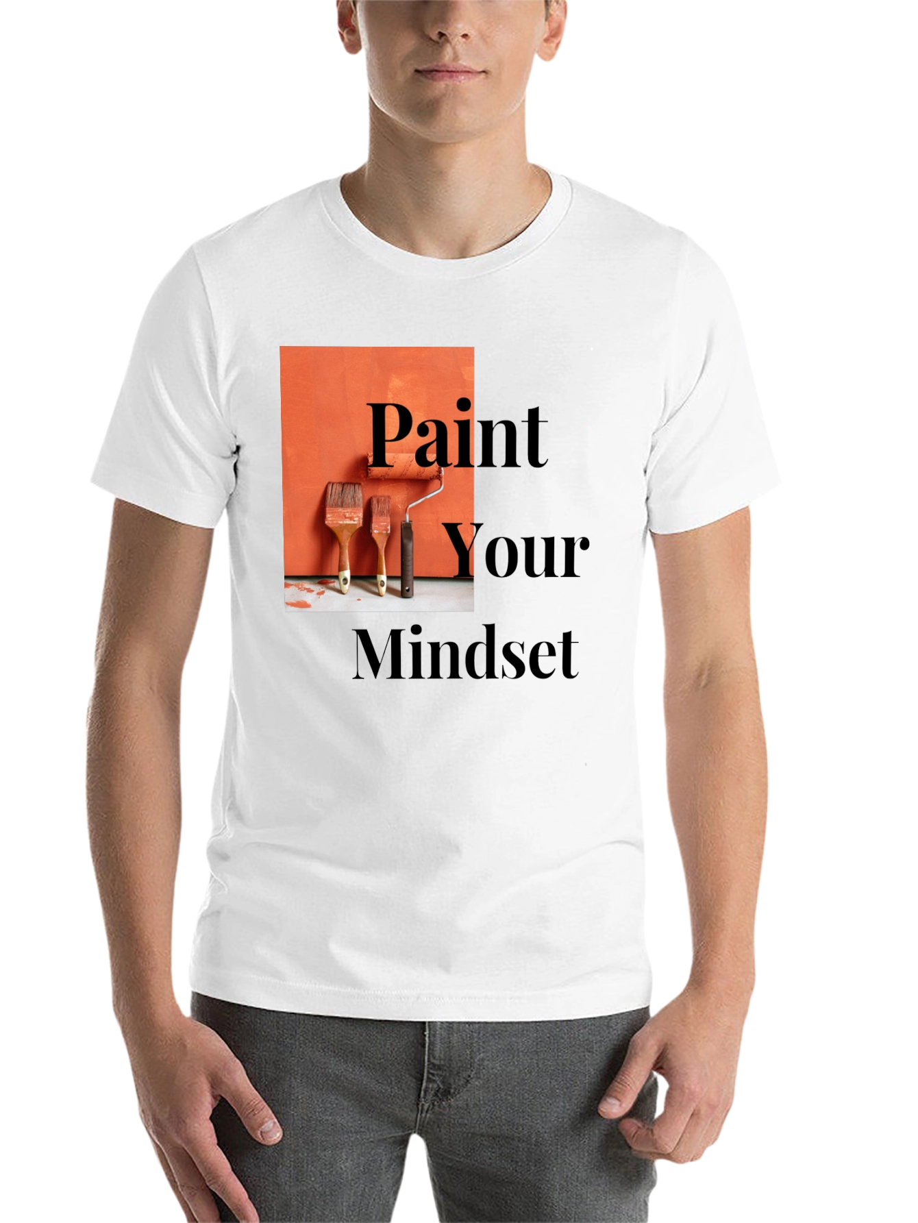 Black Paint Your Mindset Graphic Tee - Black view 14