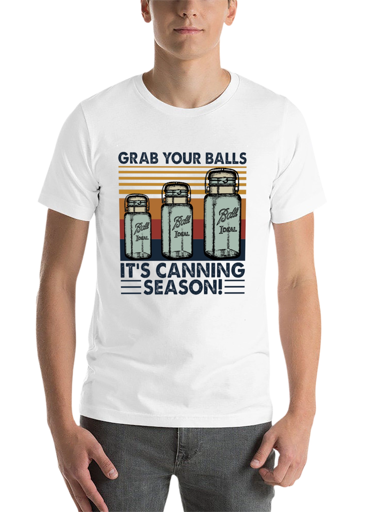 Black Grab Your Balls Canning Season T-Shirt view 14
