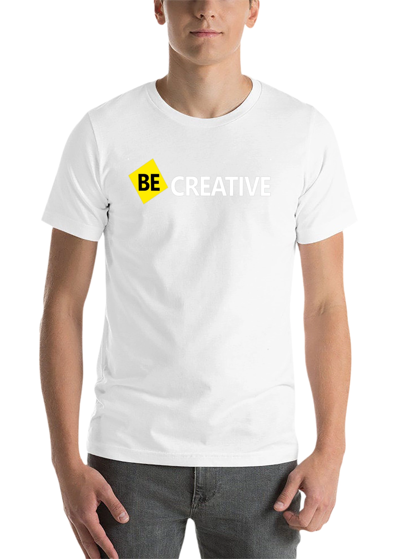 Black Be Creative Black T-Shirt - Modern Design view 14
