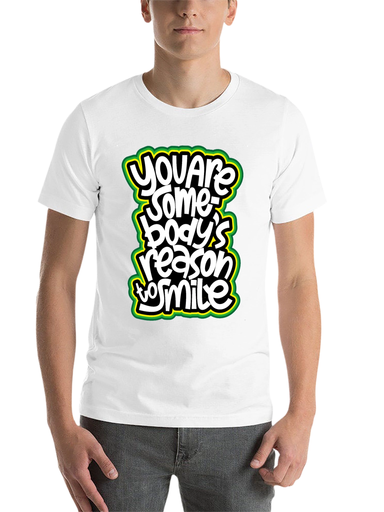 Black You Are Somebody's Reason to Smile Graphic Tee view 14