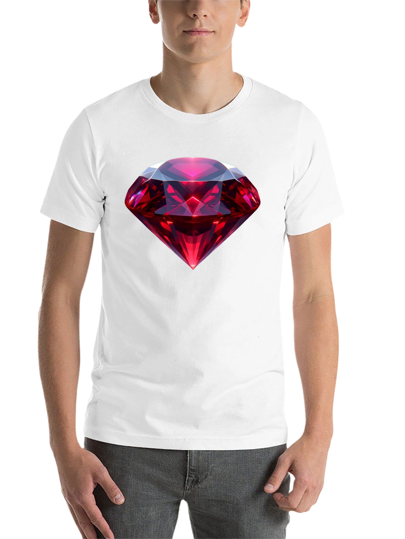 Black Ruby Gem Graphic Tee - Black view 14