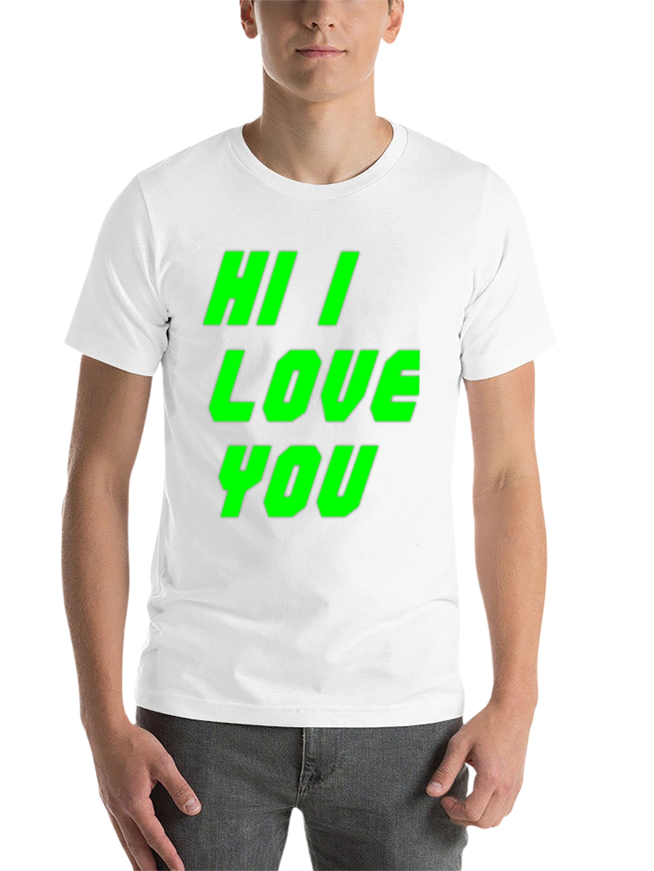 Black Hi I Love You Graphic Tee - Bold Statement Shirt view 14
