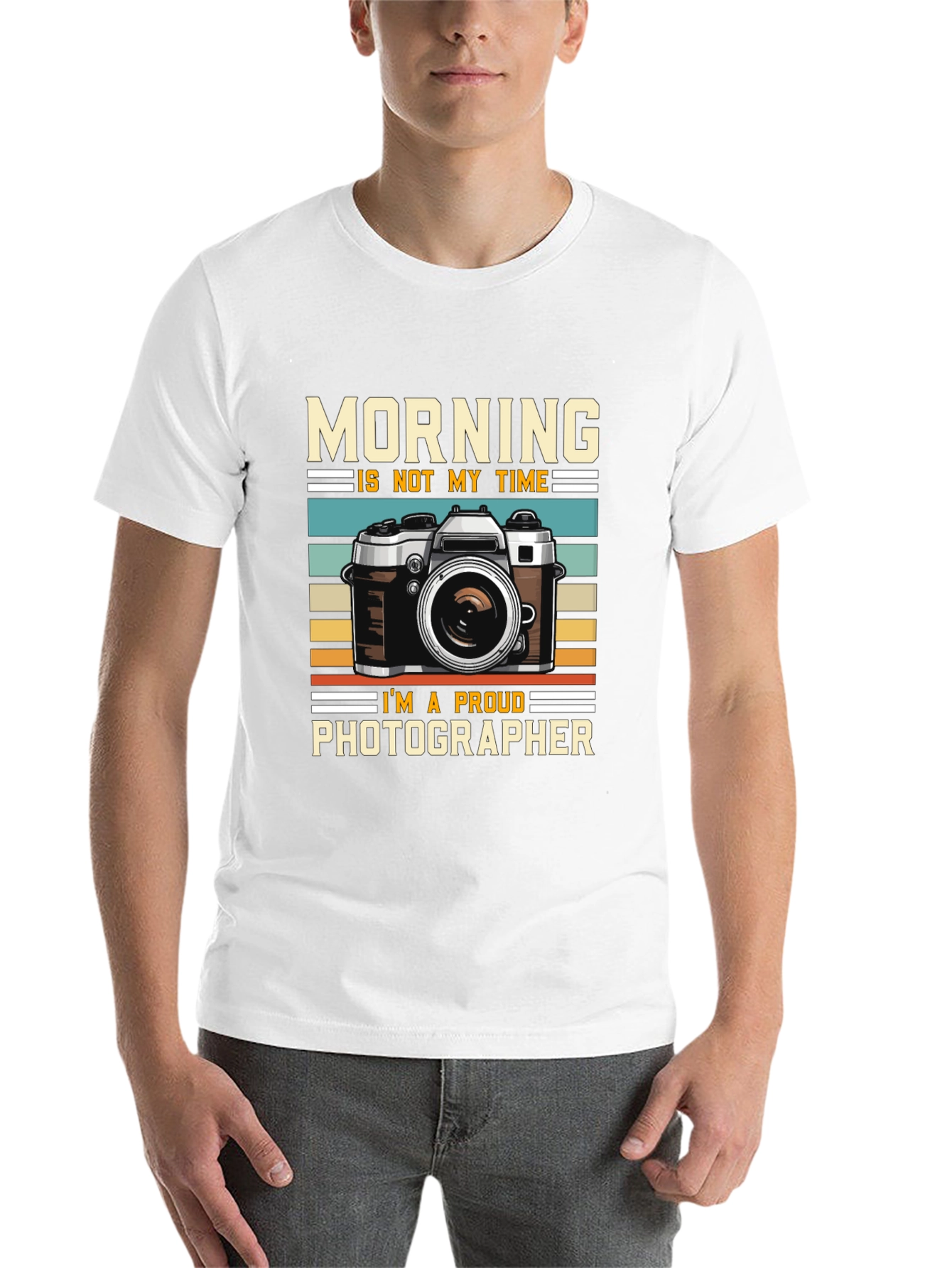 Black Photographer T-Shirt - Not a Morning Person view 14