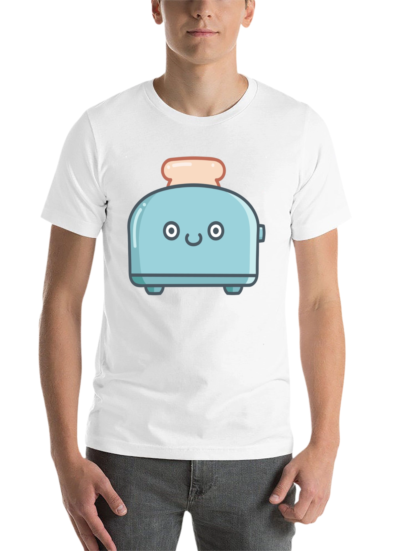 Black Cute Toaster Graphic T-Shirt view 14
