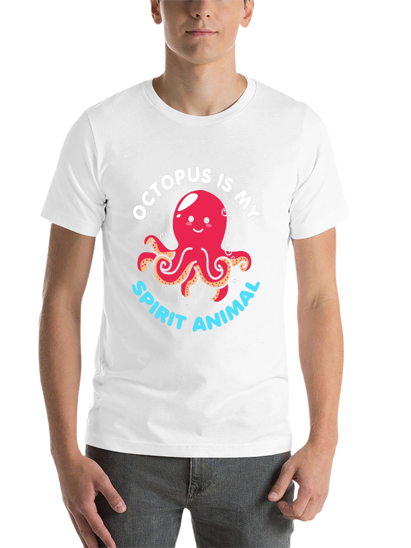 Black Octopus Spirit Animal Graphic Tee - Black view 14