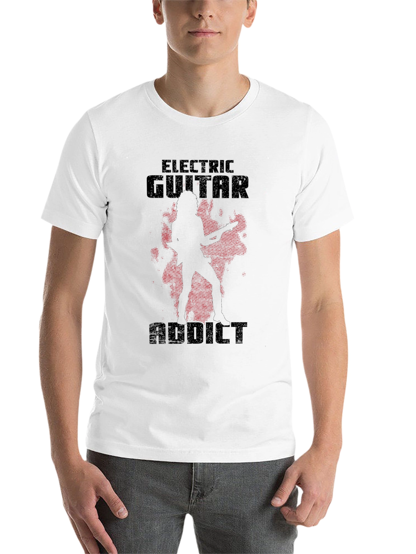 Black Electric Guitar Addict Black T-Shirt Rock Music Lover view 14