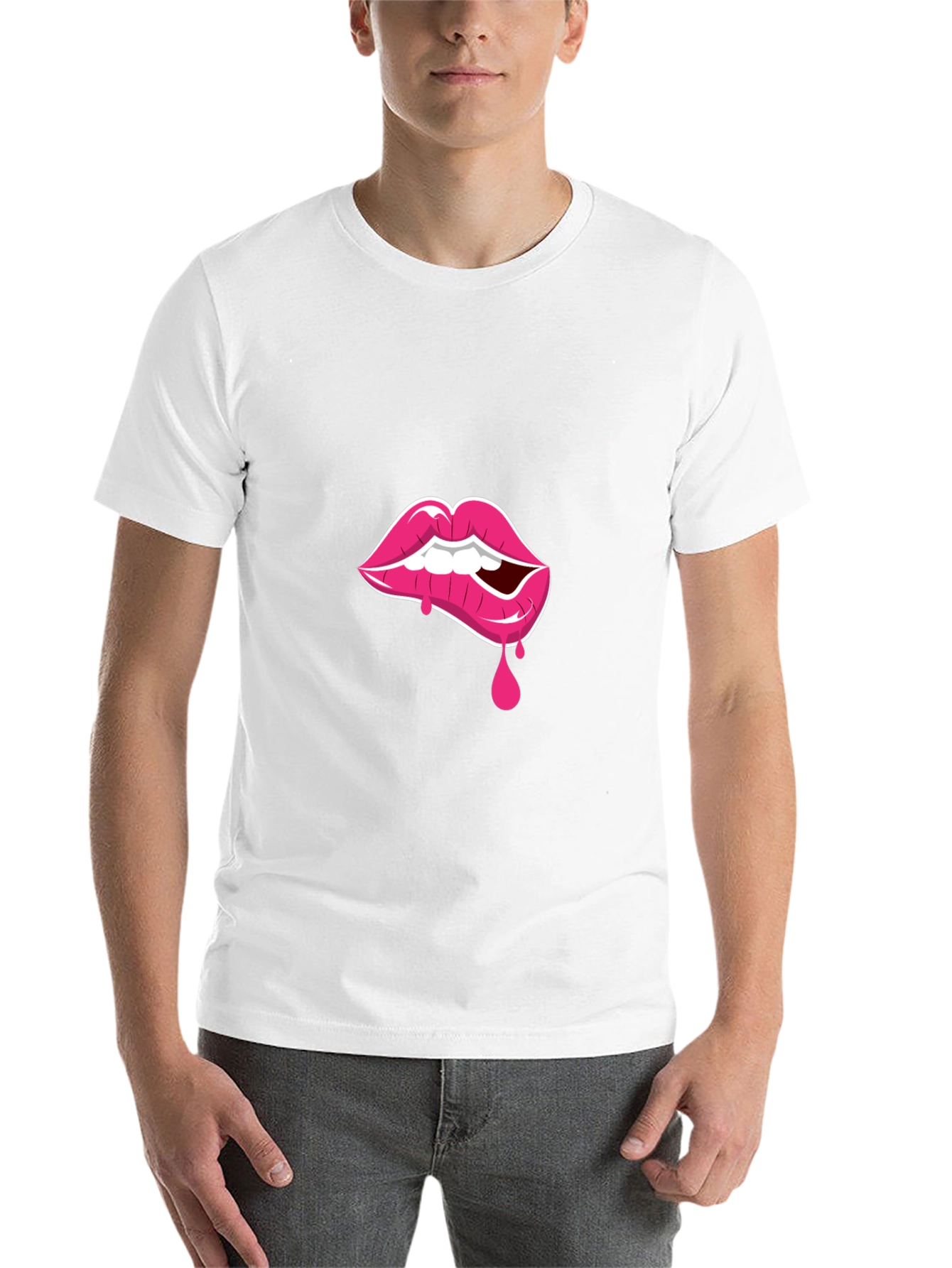 Black Lip Bite Graphic Tee - Black T-Shirt view 14