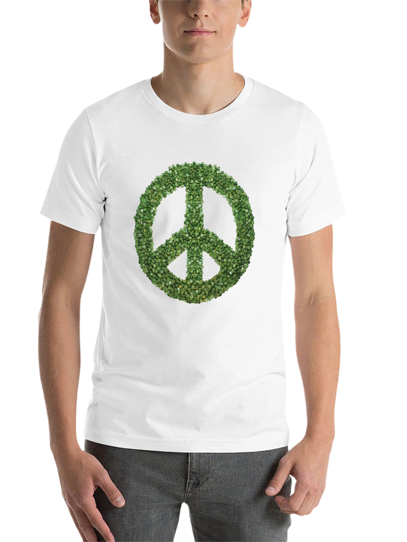 Black Peace Sign T-Shirt - Green Seeds view 14