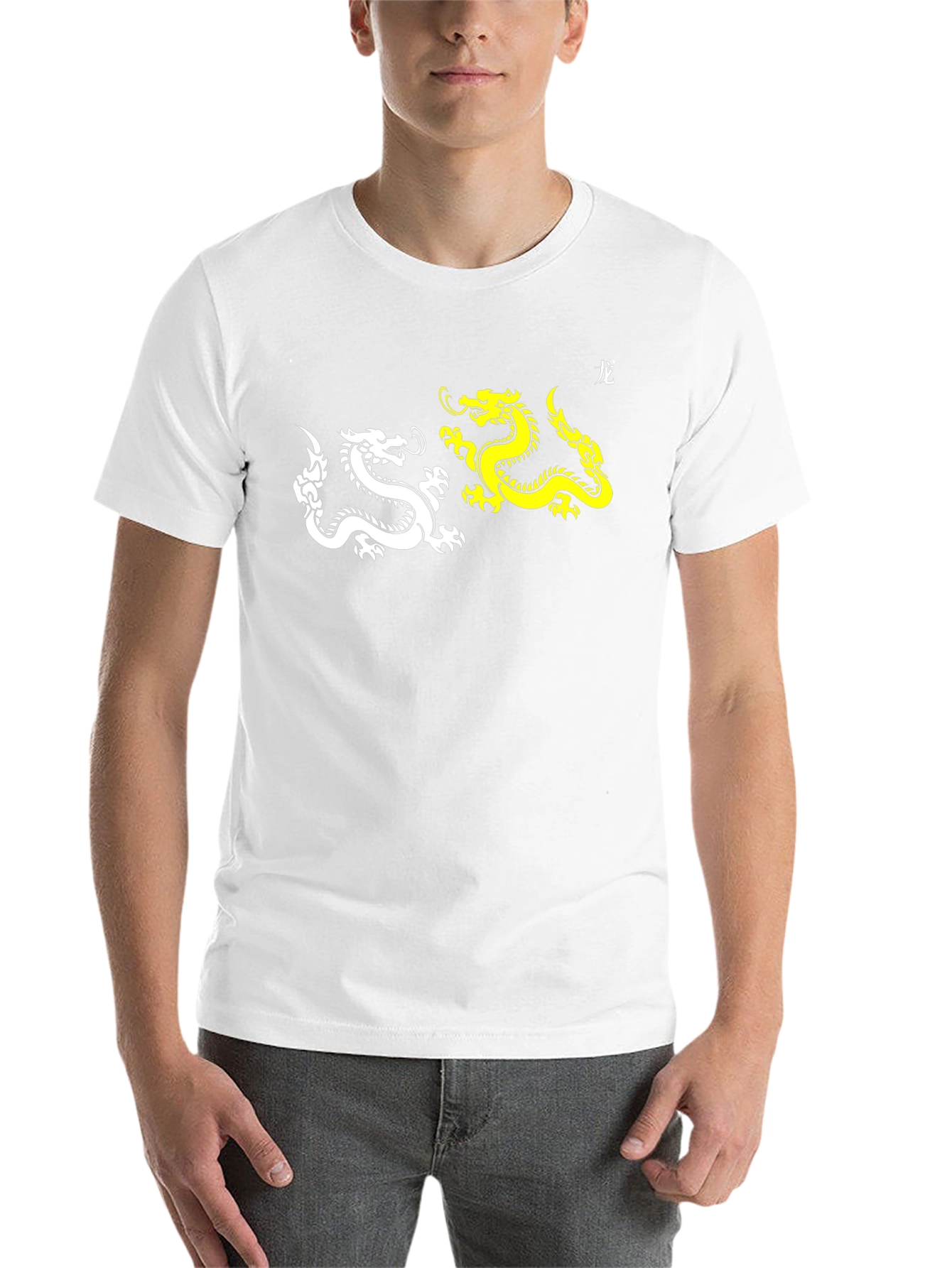 Black Yin Yang Dragon Graphic Tee - Black view 14