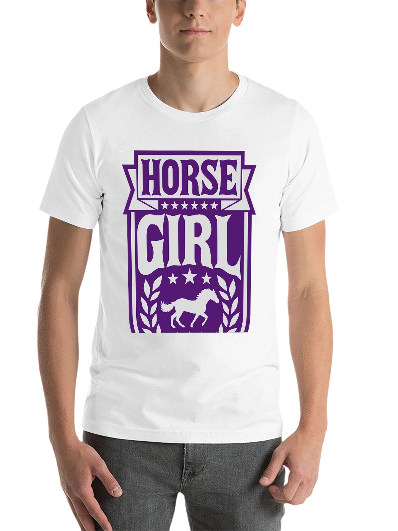 Black Horse Girl Graphic Tee - Equestrian T-Shirt view 14